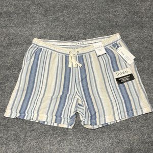 Dash Linen Rayon 5in Shorts Stripe size L